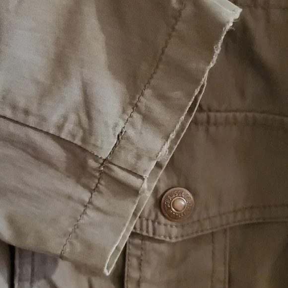 Levi's Denim Jacket Living Legend Sleeve Patch Distressed Militarycore - Picture 6 of 9